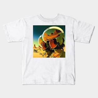 We Are Floating In Space - 102 - Sci-Fi Inspired Retro Artwork Kids T-Shirt